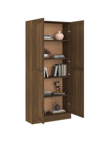 Comodino Rovere Marrone 82,5x30,5x185,5 cm in Legno Multistrato