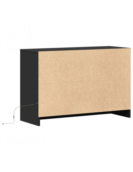 Mobile Porta TV con LED Nero 91x34x61 cm in Truciolato