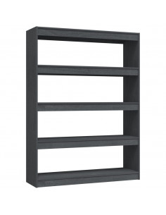 Libreria/Divisorio Grigio 100x30x135,5 cm in Legno di Pino 2