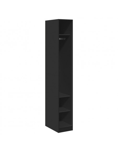 Armadio Nero 30x50x200 cm in Legno Multistrato