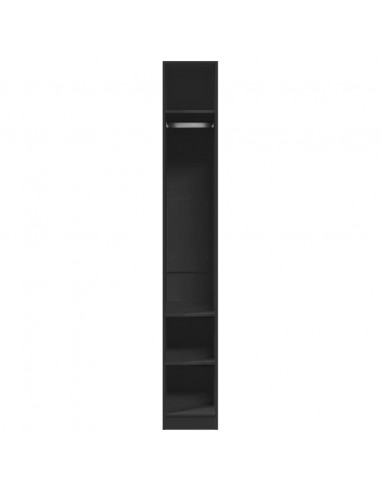 Armadio Nero 30x50x200 cm in Legno Multistrato