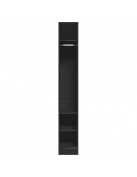 Armadio Nero 30x50x200 cm in Legno Multistrato