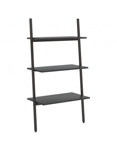 Scaffale Pendente a 3 Livelli Nero 64x34x116cm