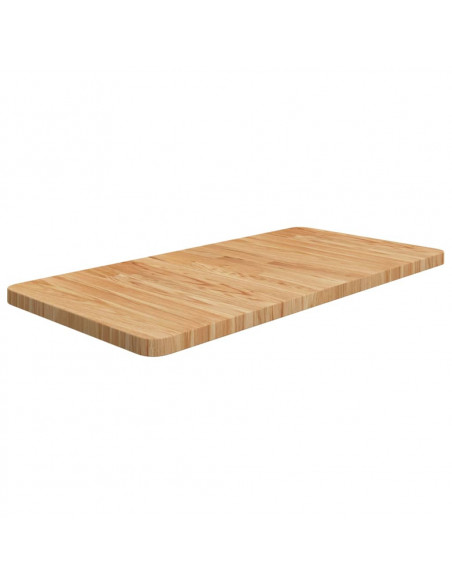 Piano Bagno Marrone Chiaro 80x40x2,5cm Legno Massello Trattato