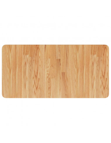 Piano Bagno Marrone Chiaro 80x40x2,5cm Legno Massello Trattato