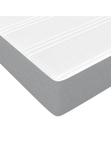 Letto con Materasso Bianco 90x200 cm in Legno Massello di Pino