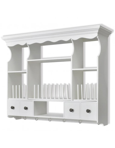 Pensile da Cucina in Legno Bianco