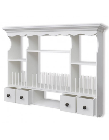 Pensile da Cucina in Legno Bianco