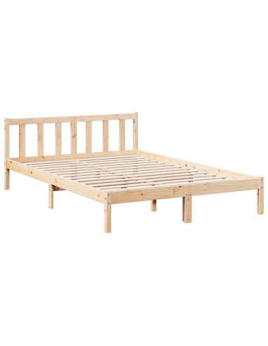 Letto Extra Lungo senza Materasso 140x220cm Legno Massello Pino
