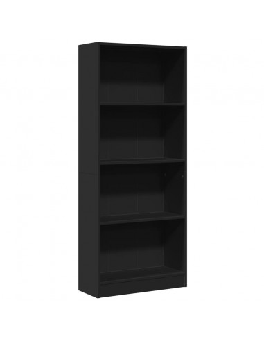 Libreria Nera 60x24x143 cm in Legno Multistrato