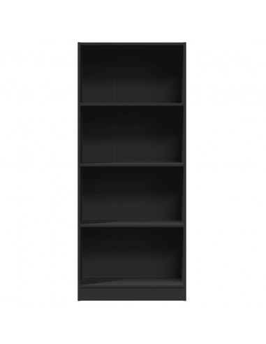 Libreria Nera 60x24x143 cm in Legno Multistrato