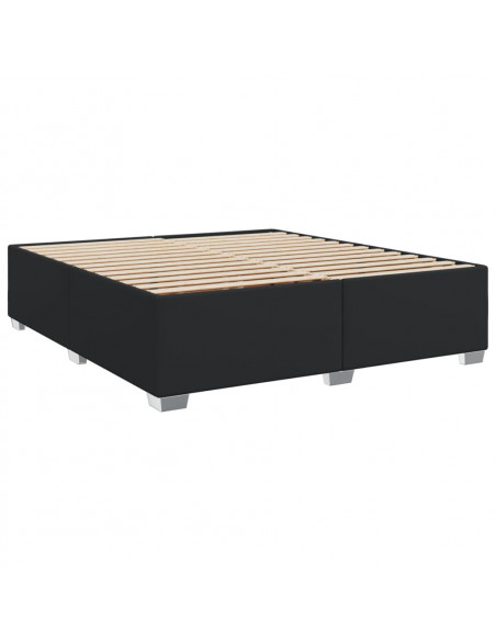 Giroletto a Molle con Materasso Nero 180x200 cm in Similpelle