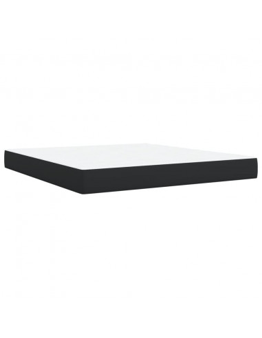 Giroletto a Molle con Materasso Nero 180x200 cm in Similpelle