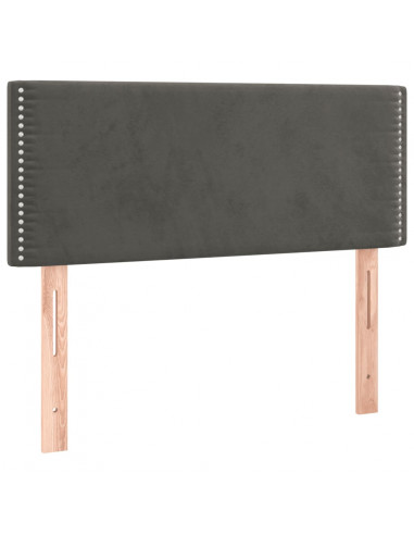 Giroletto a Molle con Materasso Grigio Scuro 100x200 cm Velluto