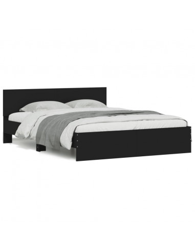 Giroletto con Testiera Nero 140x190 cm