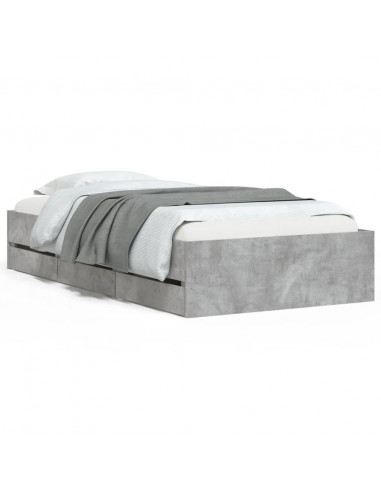 Giroletto Cassetti Grigio Cemento 75x190 cm Legno Multistrato