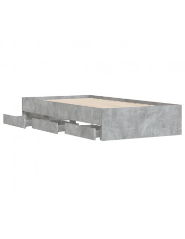 Giroletto Cassetti Grigio Cemento 75x190 cm Legno Multistrato
