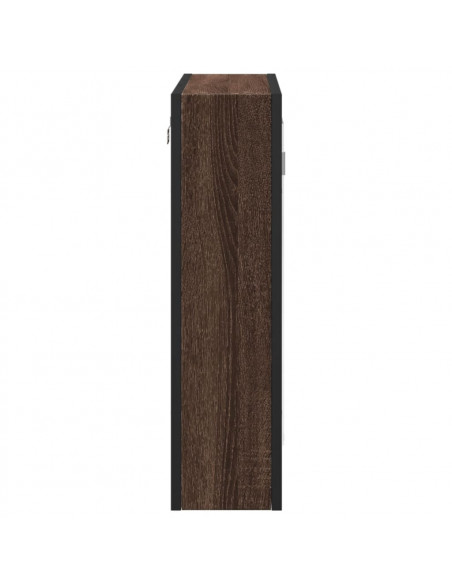 Mobile Bagno Specchio Rovere Marrone 60x16x60 Legno Multistrato
