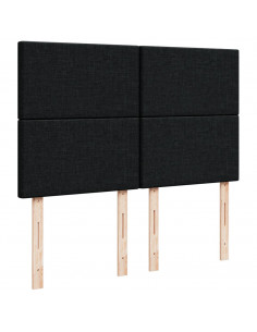 Giroletto a Molle con Materasso Nero 160x200 cm in Tessuto 2