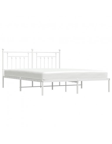 Giroletto con Testiera Metallo Bianco 183x213 cm