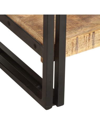 Libreria a 5 Ripiani 40x30x180 cm in Legno Massello di Mango