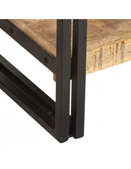 Libreria a 5 Ripiani 40x30x180 cm in Legno Massello di Mango