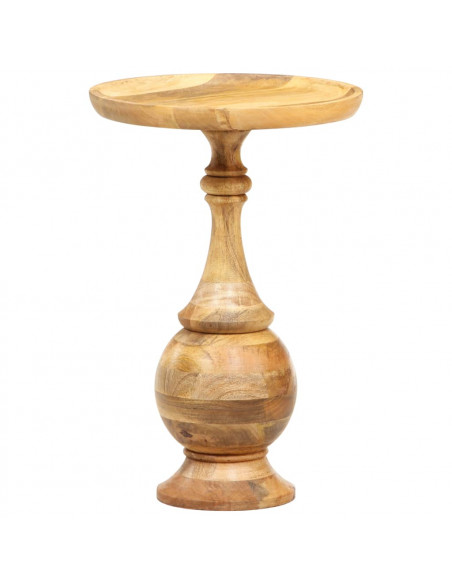 Tavolino Rotondo 43x43x66 cm in Legno Massello di Mango