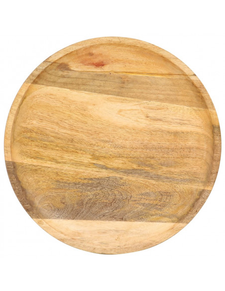 Tavolino Rotondo 43x43x66 cm in Legno Massello di Mango