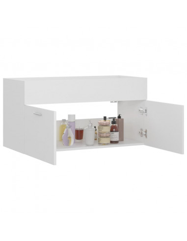 Mobile Sottolavabo Bianco 90x38,5x46 cm in Legno Multistrato