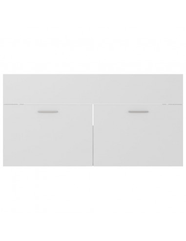 Mobile Sottolavabo Bianco 90x38,5x46 cm in Legno Multistrato