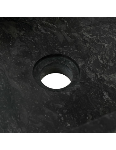 Armadietto da Bagno in Legno di Teak con Lavabo in Marmo Nero