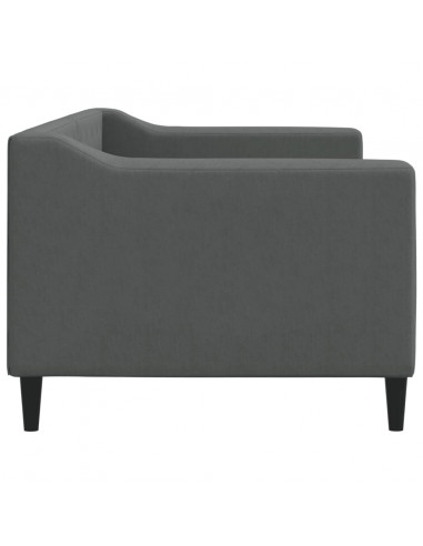Letto da Giorno Grigio Scuro 80x200 cm in Tessuto