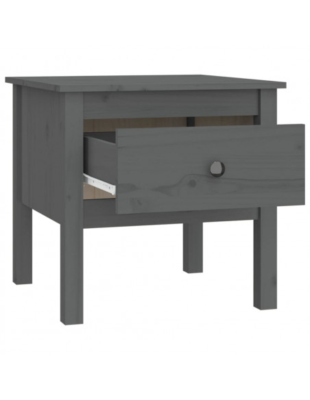 Tavolini 2 pz Grigi 50x50x49 cm Legno Massello di Pino
