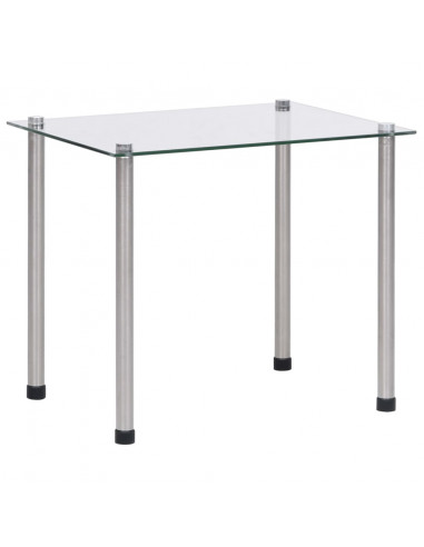 Tavolini Impilabili 3 pz in Vetro Temperato Trasparente