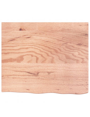 Piano Bagno Marrone 60x50x(2-6) cm Legno Massello Trattato