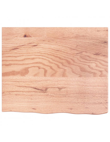 Piano Bagno Marrone 60x50x(2-6) cm Legno Massello Trattato