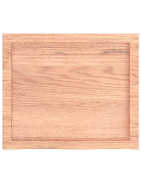 Piano Bagno Marrone 60x50x(2-6) cm Legno Massello Trattato