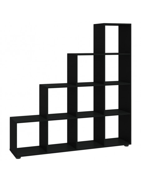 Libreria a Scala Nera 142 cm in Legno Multistrato