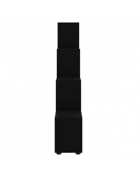 Libreria a Scala Nera 142 cm in Legno Multistrato