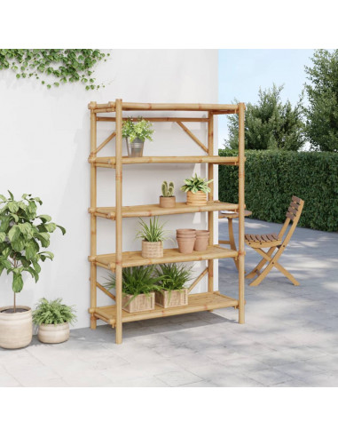 Scaffale 5 Ripiani 100x40x150 cm in Bambù