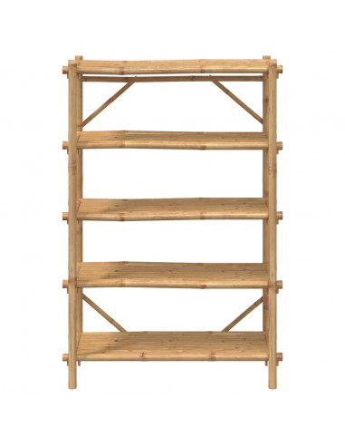 Scaffale 5 Ripiani 100x40x150 cm in Bambù