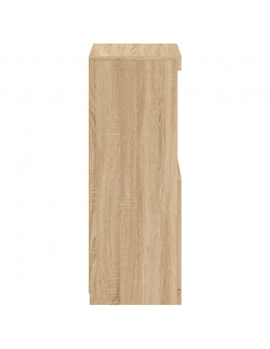 Credenza con Luci LED Rovere Sonoma 41x37x100 cm