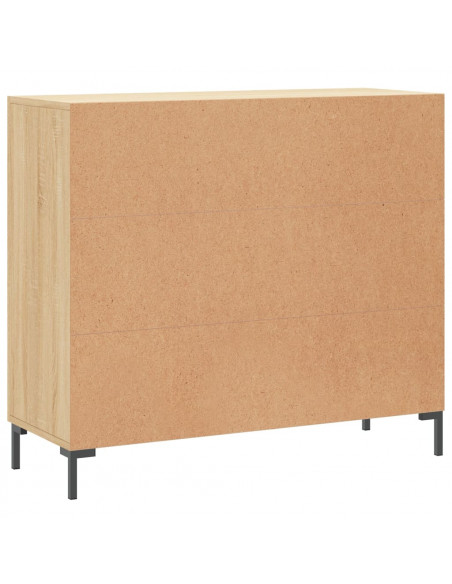 Credenza Rovere Sonoma 90x34x80 cm in Legno Multistrato