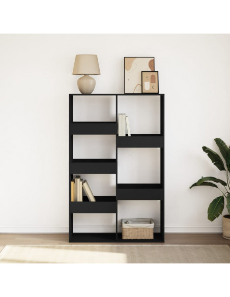 Libreria Nera 100x33x155,5 cm in Legno Multistrato