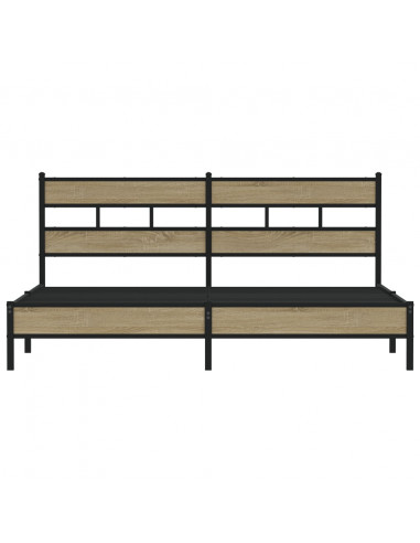 Giroletto senza Materaso in Metallo Rovere Sonoma 180x200 cm