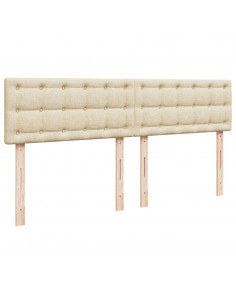 Giroletto a Molle con Materasso Crema 200x200 cm in Tessuto 2