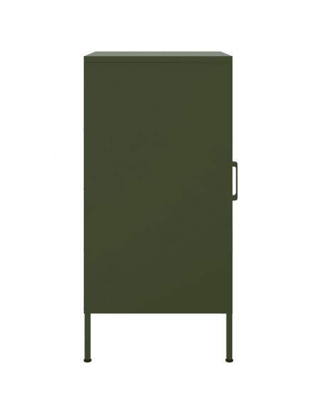 Credenza Verde Oliva 36x39x79 cm in Acciaio Laminato a Freddo