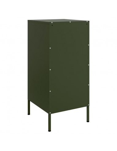Credenza Verde Oliva 36x39x79 cm in Acciaio Laminato a Freddo