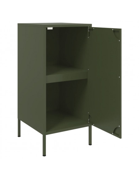 Credenza Verde Oliva 36x39x79 cm in Acciaio Laminato a Freddo