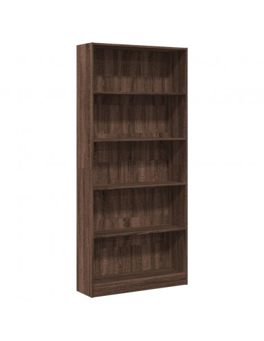 Libreria Rovere Marrone 80x24x176 cm in Legno Multistrato